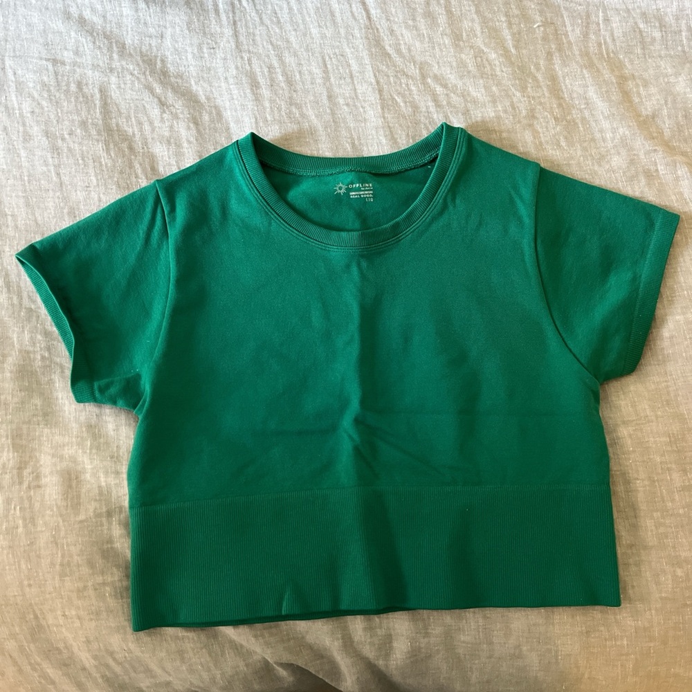 Offline by Aerie green crop top